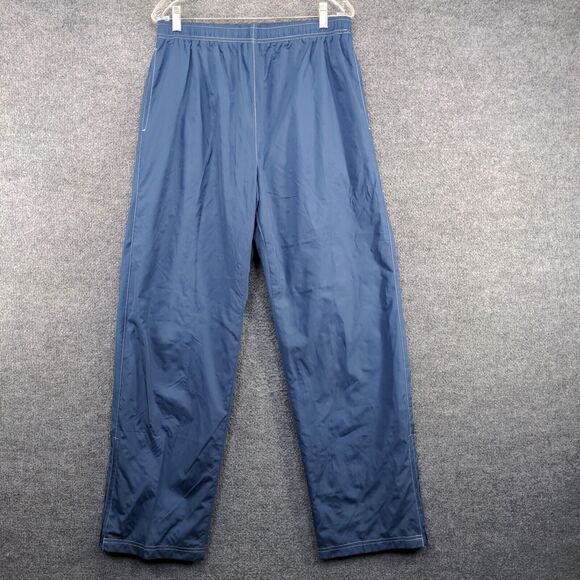 Travel Smith Men's Track Pants Blue Large Drawstring Waist Ankle Zip Mesh Lined - Picture 2 of 12